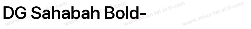 DG Sahabah Bold字体转换